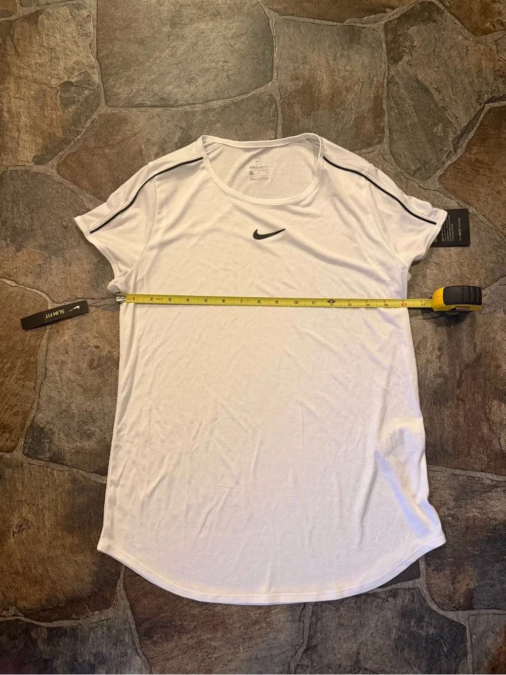 Nike Women's Slim Fit NikeCourt Dri-FIT Tennis White T-Shirt  (Medium)-“939328”